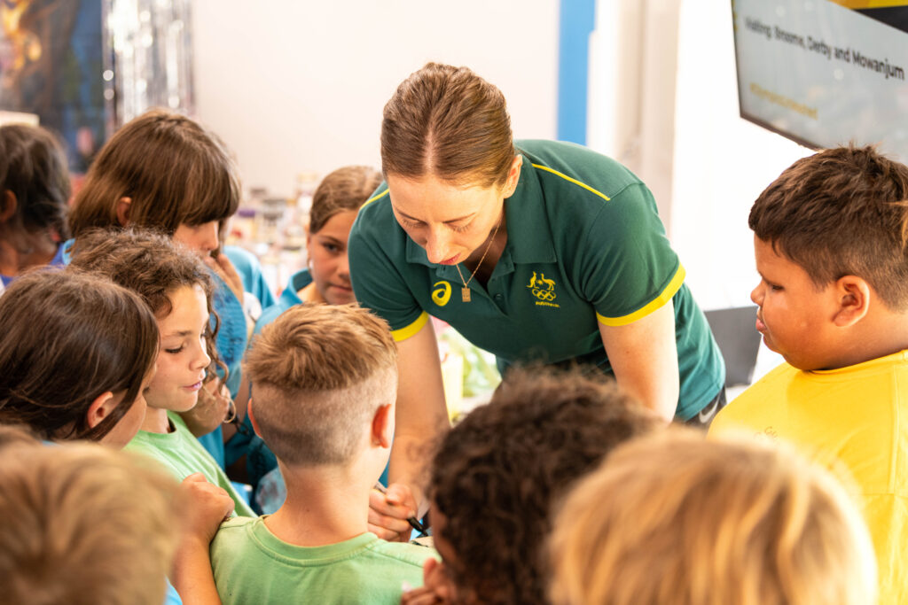 Nat Burton delivering a school mindset session